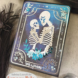 A7 Skeleton Lovers Tarot Card Cover Plate Metal Craft Die