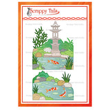 Waterfall Koi Pond Side-Wings Trifold Add-On Metal Craft Die