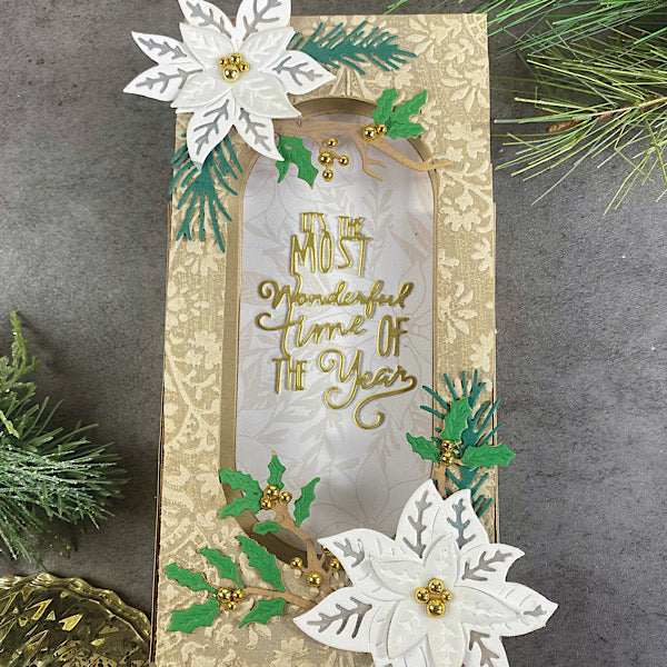 Christmas Tunnel Sentiment Add-On Metal Craft Die