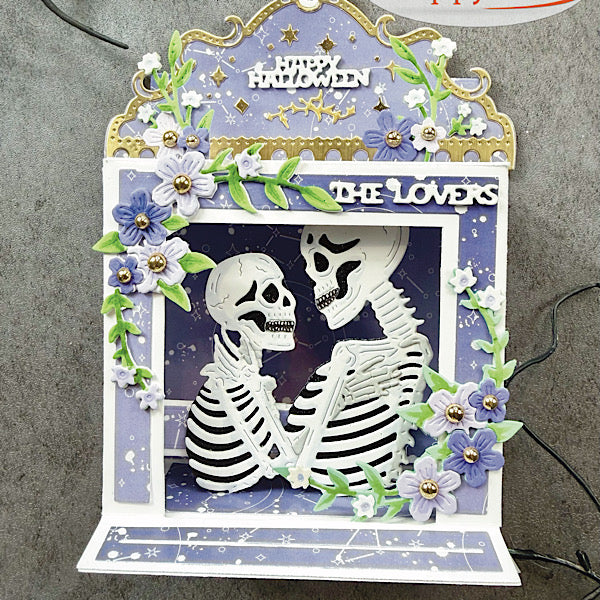 A7 Skeleton Lovers Tarot Card Cover Plate Metal Craft Die