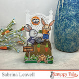 6X8 Carrot Patch Bunnies Stamp and Coordinating Metal Craft Die Bundle