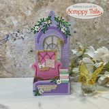 A7 Library Window Pop Up Card Metal Craft Die