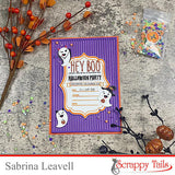 6x8 Cute Halloween Party Stamp and Coordinating Metal Craft Die Set