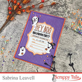 6x8 Cute Halloween Party Stamp and Coordinating Metal Craft Die Set