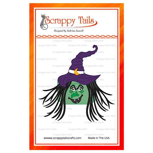 Scary Witch Add-On for A7 Pumpkin Pop Up Card Metal Craft Die