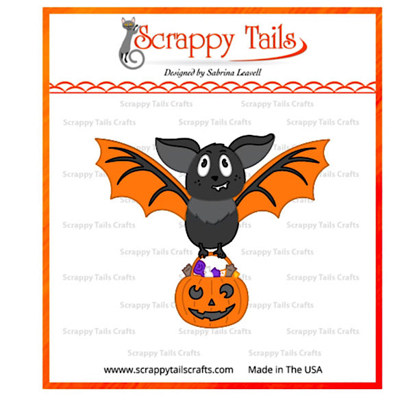 Cute Bat with Jack O’Lantern Metal Craft Die