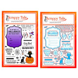 6x8 Cute Halloween Party Stamp and Coordinating Metal Craft Die Set