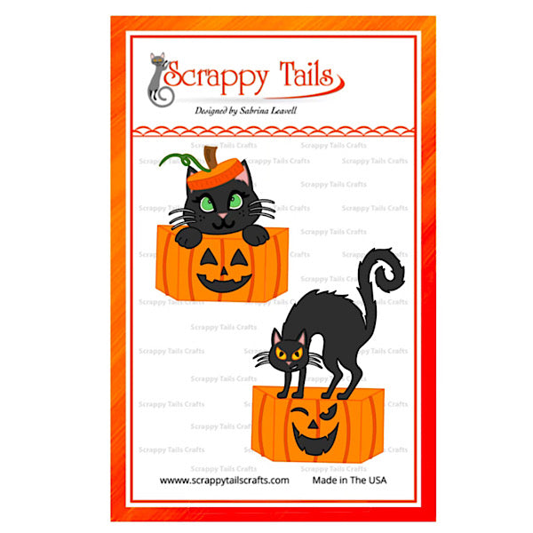 Jack O’ Lantern and Cat Duo Add-On for A7 Pumpkin Pop Up Card Metal Craft Die