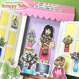 Flower Shop 6x6 Stamp and Coordinating Metal Die Set