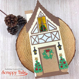 Complete Festive Christmas Slimline House Add-On Metal Craft Die Collection