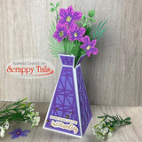 A7 Tall Triangular Pop Up Vase Metal Craft Die