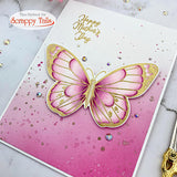 6x8 Spread Your Wings Stamp And Coordinating Metal Craft Die Bundle