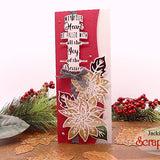 Hot Foil Poinsettia Flower Set Of Three