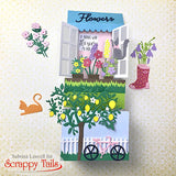 Slimline Flower Stand Pop Up Card Metal Craft Die