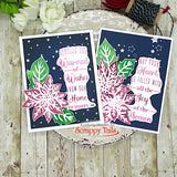 Hot Foil Poinsettia and Coordinating Metal Craft Die Bundle