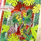 6x8 Tropical Bird Stamp and Coordinating Die Set