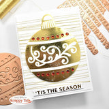 Hot Foil Ornate Swirl Christmas Ornament