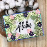 A7 Aloha Tropical Leave Cover Plate Metal Craft Die