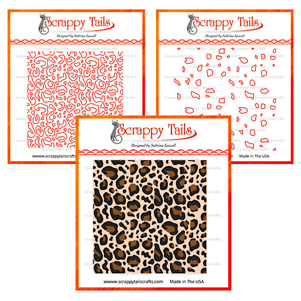 Cheetah Print Set of 2 Layering Stencils