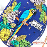 6x8 Tropical Bird Stamp and Coordinating Die Set