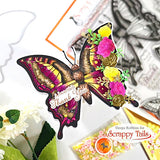 6x8 Heartfelt Wings Stamp And Coordinating Metal Craft Die Bundle