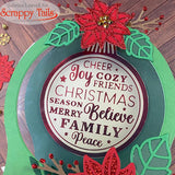 Hot Foil Christmas Word Collection Ornament