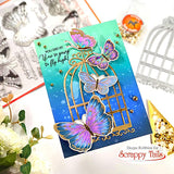 6x8 Spread Your Wings Stamp And Coordinating Metal Craft Die Bundle