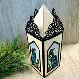 A7 Lantern Pop Up Festive Lace Crown Add-On Craft Metal Die