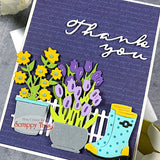 Flowers and Rain Boots Metal Craft Die