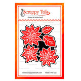 Hot Foil Poinsettia Flower Set Of Three