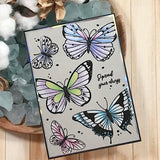 6x8 Spread Your Wings Stamp And Coordinating Metal Craft Die Bundle