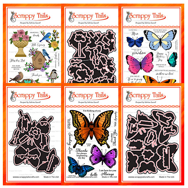 Save 5% Complete Heartfelt Wings Collection Stamps And Coordinating Die Bundle