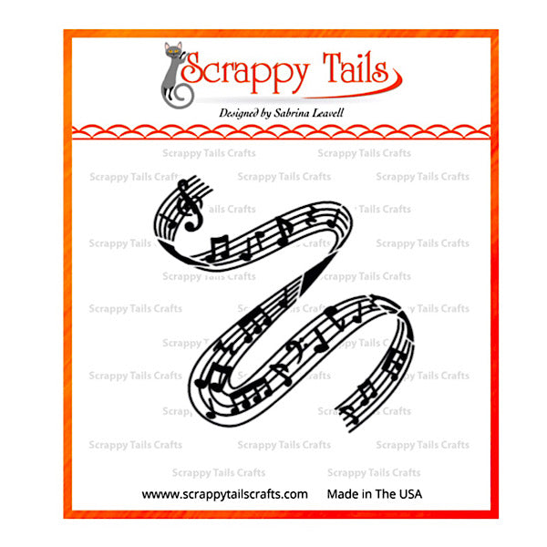 Music Note Swirl 6x6 Stencil Set of Two Layering Stencils