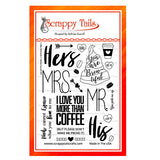 Coffee Sentiment 6x8 Stamp and Coordinating Metal Die Set