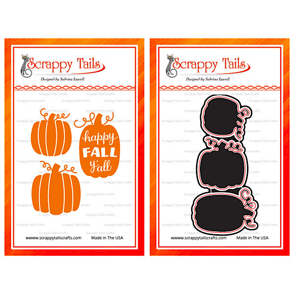 Triple Pumpkin Hot Foil Plate with Coordinating Metal Craft Dies