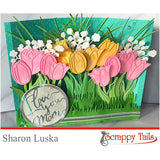 Outlined Tulip Assortment Two Layered Metal Dies