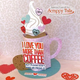 Coffee Sentiment 6x8 Stamp and Coordinating Metal Die Set