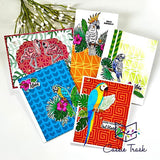 6x8 Tropical Bird Stamp and Coordinating Die Set