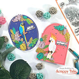 6x8 Tropical Bird Stamp and Coordinating Die Set