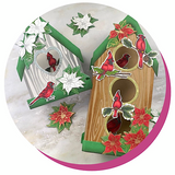 6x6 Candle Light Poinsettia Stamp