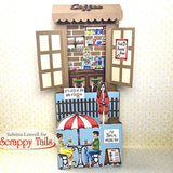 Coffee Shop 6x6 Stamp and Coordinating Metal Die Set