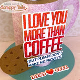 Coffee Sentiment 6x8 Stamp and Coordinating Metal Die Set