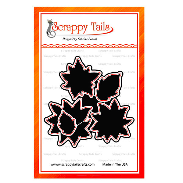 Hot Foil Poinsettia Coordinating Metal Craft Die