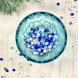 Special Value Winter Tin with Embellishment Mixes - Blue, Silver & White