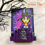 6x6 Spider Witch Stamp