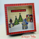 6x6 German Winter Village Stamp