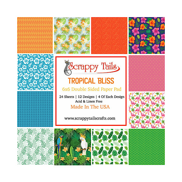 6x6 Tropical Bliss Designer Pattern Paper Pad