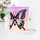 6x8 Heartfelt Wings Stamp And Coordinating Metal Craft Die Bundle