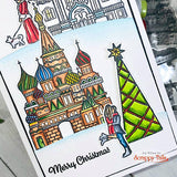 Russian Winter Village 6x6 Stamp and Coordinating Die Bundle