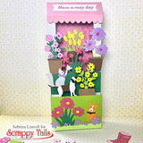 Slimline Flower Stand Pop Up Card Metal Craft Die